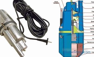 Vibrator pompă submersibilă cu admisie de apă superioară și inferioară, caracteristici, dispozitiv, alegere