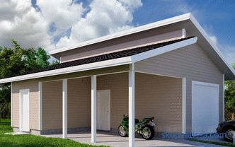 Proiecte de garaje cu hozblok (cu partea economica): optiuni pentru cladiri
