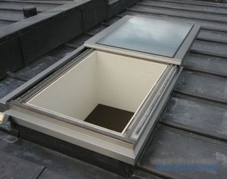 dispozitiv de ieșire a acoperișului, cerințe pentru acoperiș înclinat