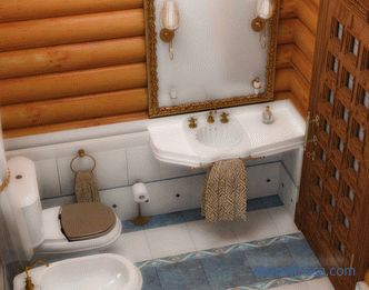 O baie la cabana într-o casă din lemn la cheie: scheme, hidroizolare, toaletă