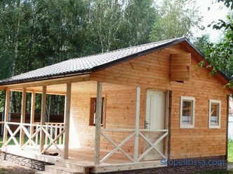 Casa de vară cu o verandă, case de grădină proiecte cu o terasă, construcția la cheie la Moscova