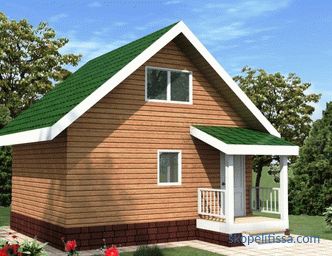 casă de baie cu o verandă sau terasă în dimensiunile de 6x6 și 6x8, opțiuni din lemn și bustean 6 până la 4 și 5 până la 8, fotografii, video