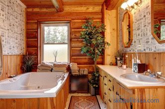 Designul de baie într-o casă din lemn - regulile de amenajare a interiorului modern