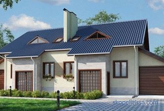 Proiecte de case si vile pentru 2 familii cu diferite intrari, planificare, preturi pentru constructii in Moscova