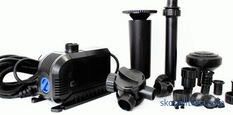 componente de fântână, pompe și sistem de filtrare