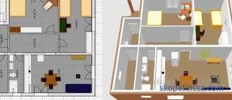 Proiectul casei 8x10 cu o structură excelentă, planul unei case pe două etaje 10 pe 10